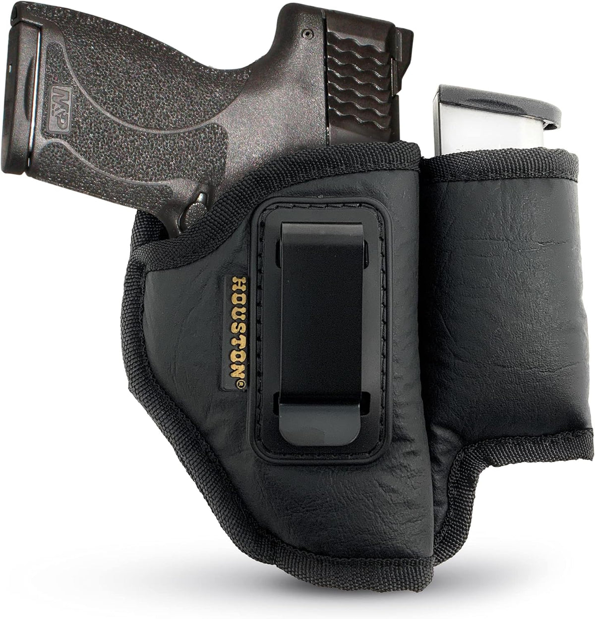Eco-Leather IWB Holster with Mag Holder – Suede-Lined, Metal Clip, Right & Left Hand