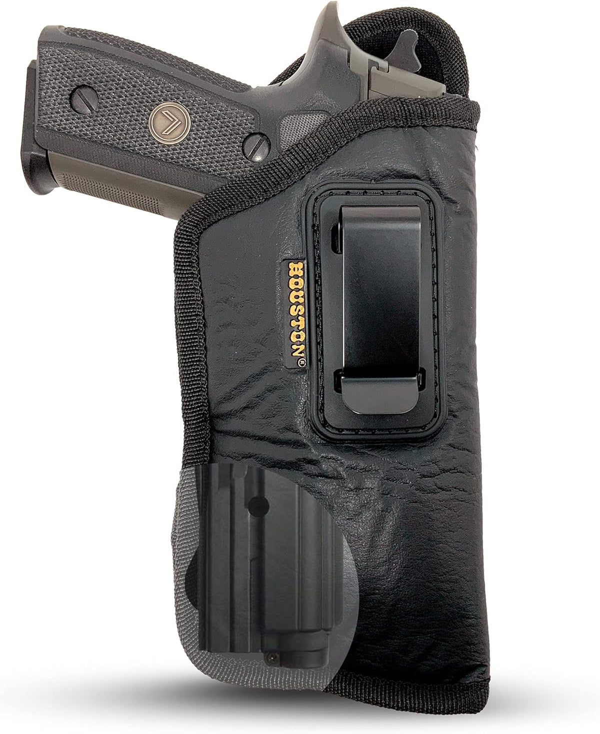 Eco-Leather IWB Holster with Laser β Suede-Lined, Metal Clip, Right & Left Hand