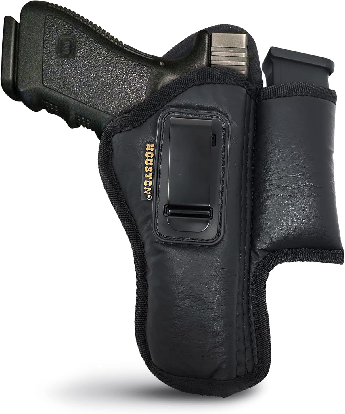 Eco-Leather IWB Holster with Mag Holder – Suede-Lined, Metal Clip, Right & Left Hand