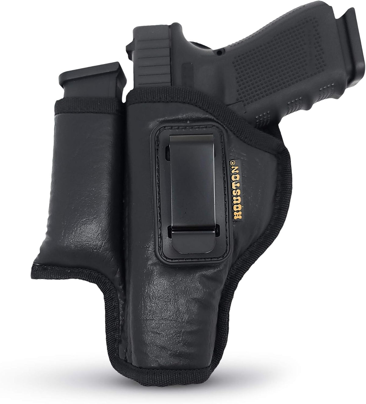 Eco-Leather IWB Holster with Mag Holder – Suede-Lined, Metal Clip, Right & Left Hand