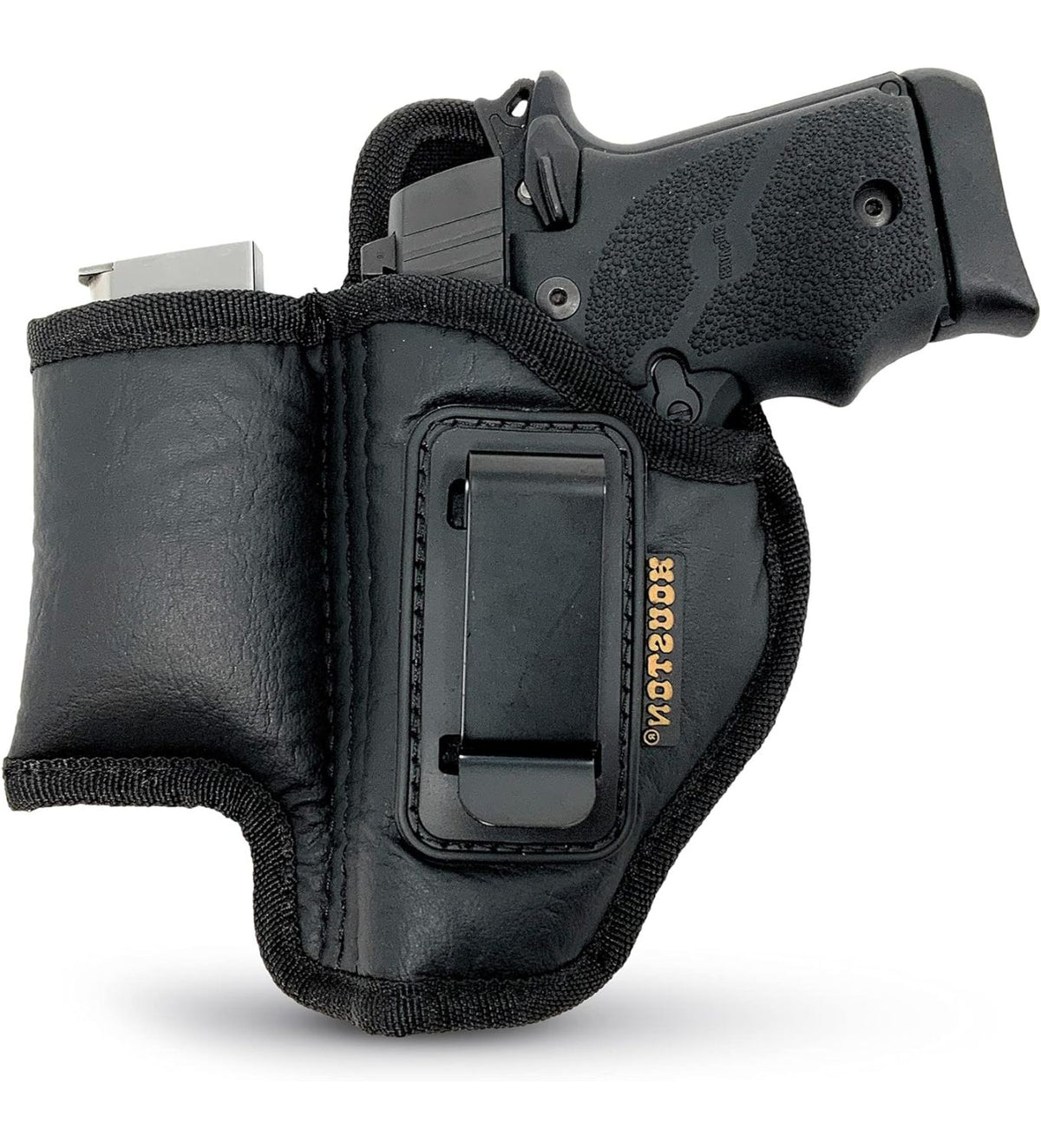 Eco-Leather IWB Holster with Mag Holder – Suede-Lined, Metal Clip, Right & Left Hand