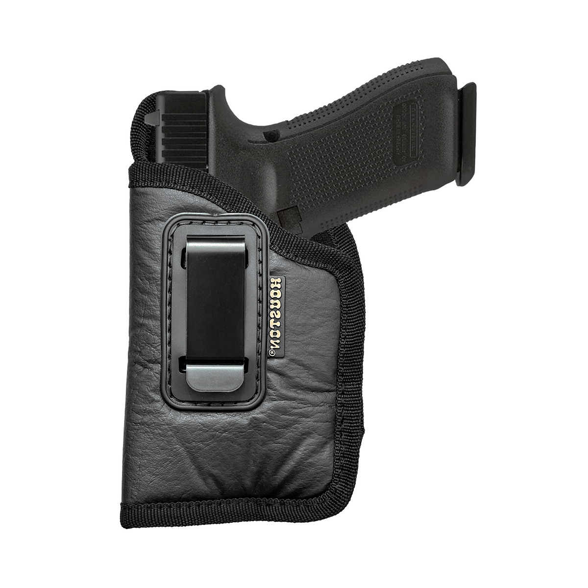 Eco-Leather IWB Holster with Laser β Suede-Lined, Metal Clip, Right & Left Hand