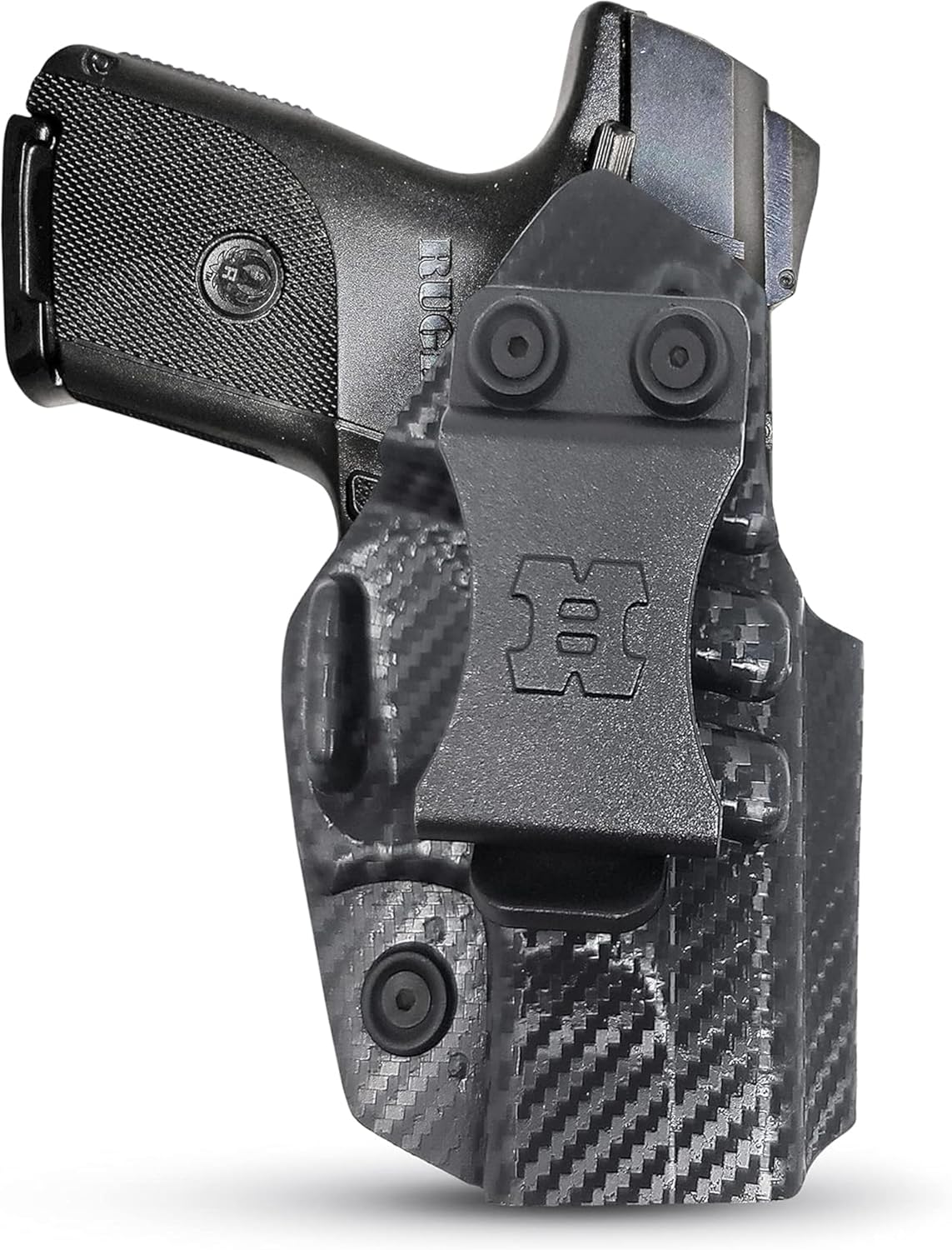 Carbon Fiber KYDEX IWB Holster – Right Hand | Suede-Lined, Adjustable Retention | 90+ Gun Models