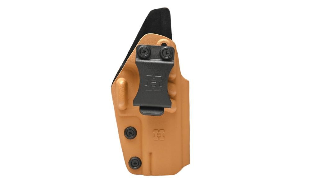 Tan KYDEX IWB Holster – Right Hand | Suede-Lined, Adjustable Retention | 90+ Gun Models