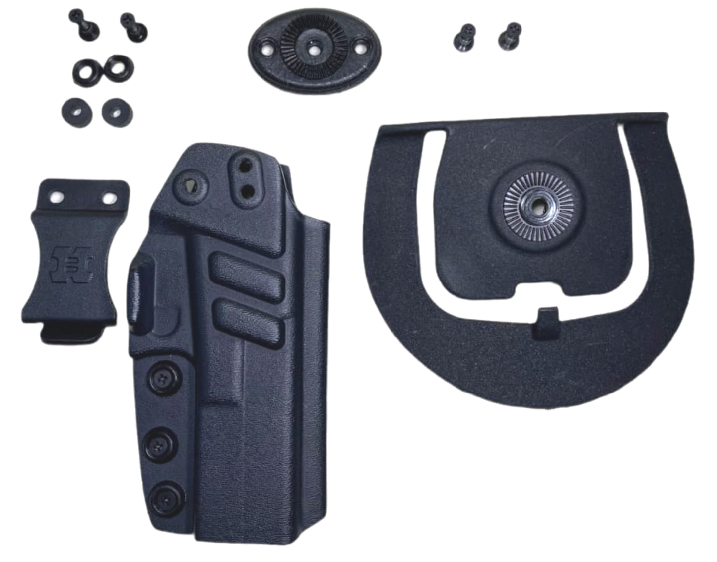 KYDEX IWB/OWB Holster with Paddle & Clip – Right Hand | Suede-Lined | 90+ Gun Models
