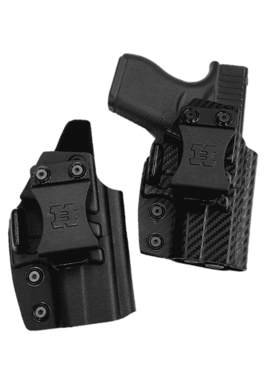 Houston IWB Kydex Holster For Glock 17/22/31 - Soft Suede Lining, Adjustable Cant, Right Hand