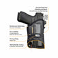 Eco-Leather Optic Cut IWB Holster with Laser – Suede-Lined, Metal Clip, Right & Left Hand