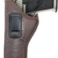 Brown Eco-Leather IWB Holster – Suede-Lined, Metal Clip, Pistols & Revolvers, Right & Left Hand