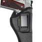 IWB Concealed Carry Holster – Eco Leather BLACK Gun Holster with Metal Clip for Glock, S&W & More