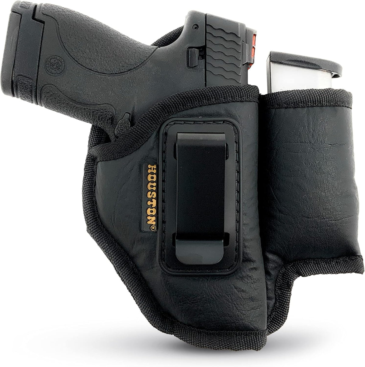 Eco-Leather IWB Holster with Mag Holder – Suede-Lined, Metal Clip, Right & Left Hand