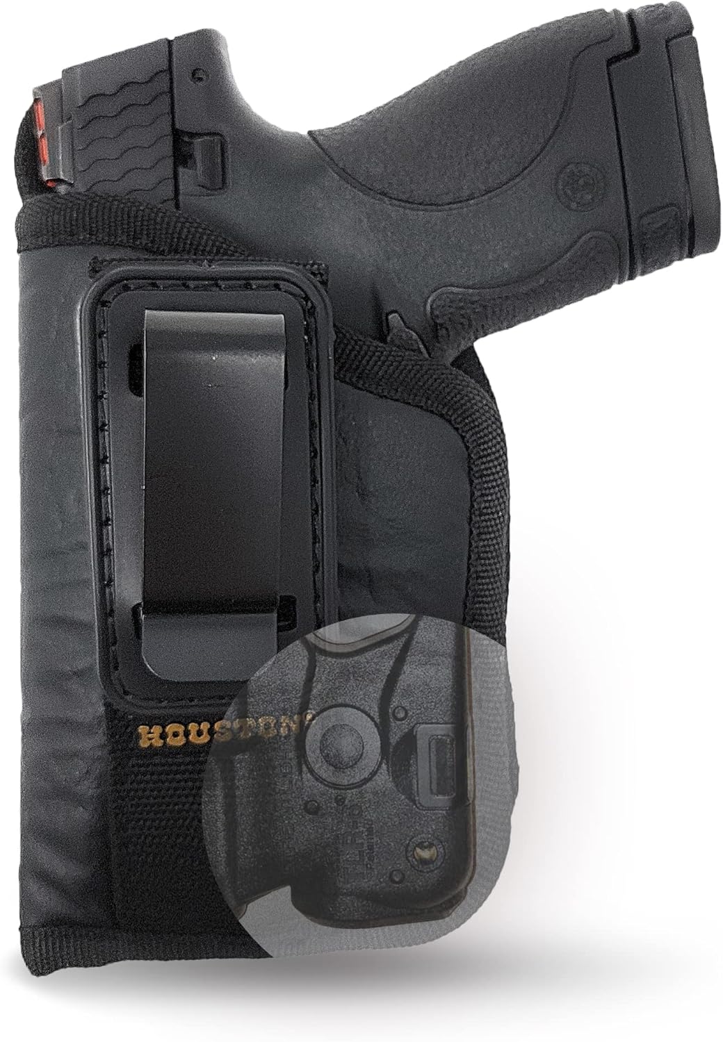 Tuckable IWB Holster for Concealed Carry – Eco Leather Holster with Metal Clip