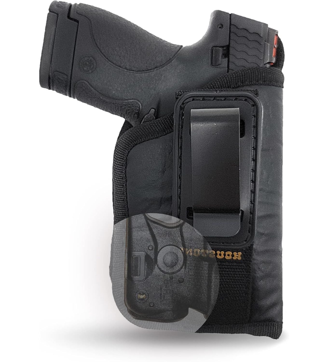 Tuckable IWB Holster for Concealed Carry – Eco Leather Holster with Metal Clip