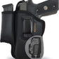 Eco-Leather IWB Holster with Mag Holder & Laser – Suede-Lined, Metal Clip, Right & Left Hand