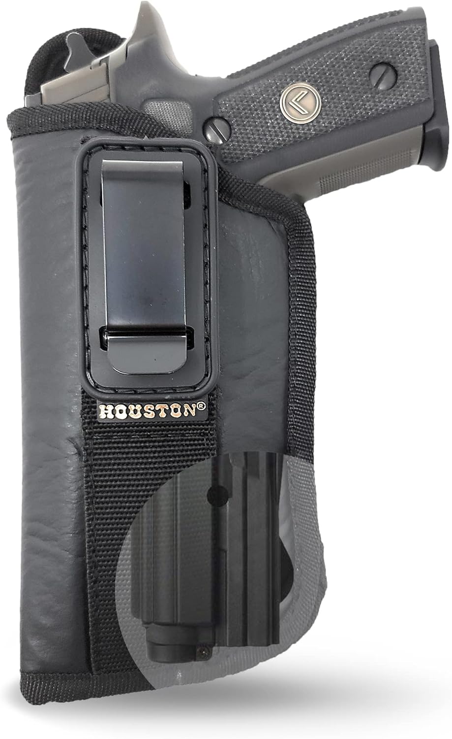 Tuckable IWB Holster for Concealed Carry – Eco Leather Holster with Metal Clip