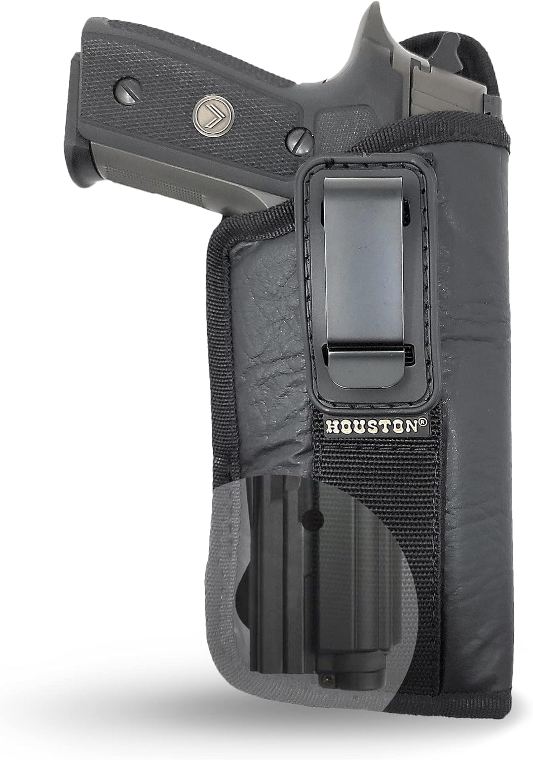 Tuckable IWB Holster for Concealed Carry – Eco Leather Holster with Metal Clip