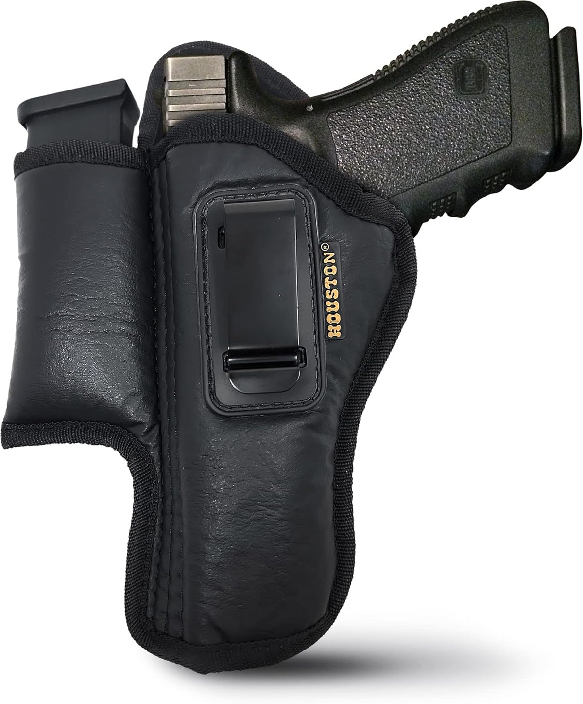 Eco-Leather IWB Holster with Mag Holder – Suede-Lined, Metal Clip, Right & Left Hand