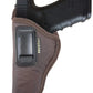Brown Eco-Leather IWB Holster – Suede-Lined, Metal Clip, Pistols & Revolvers, Right & Left Hand