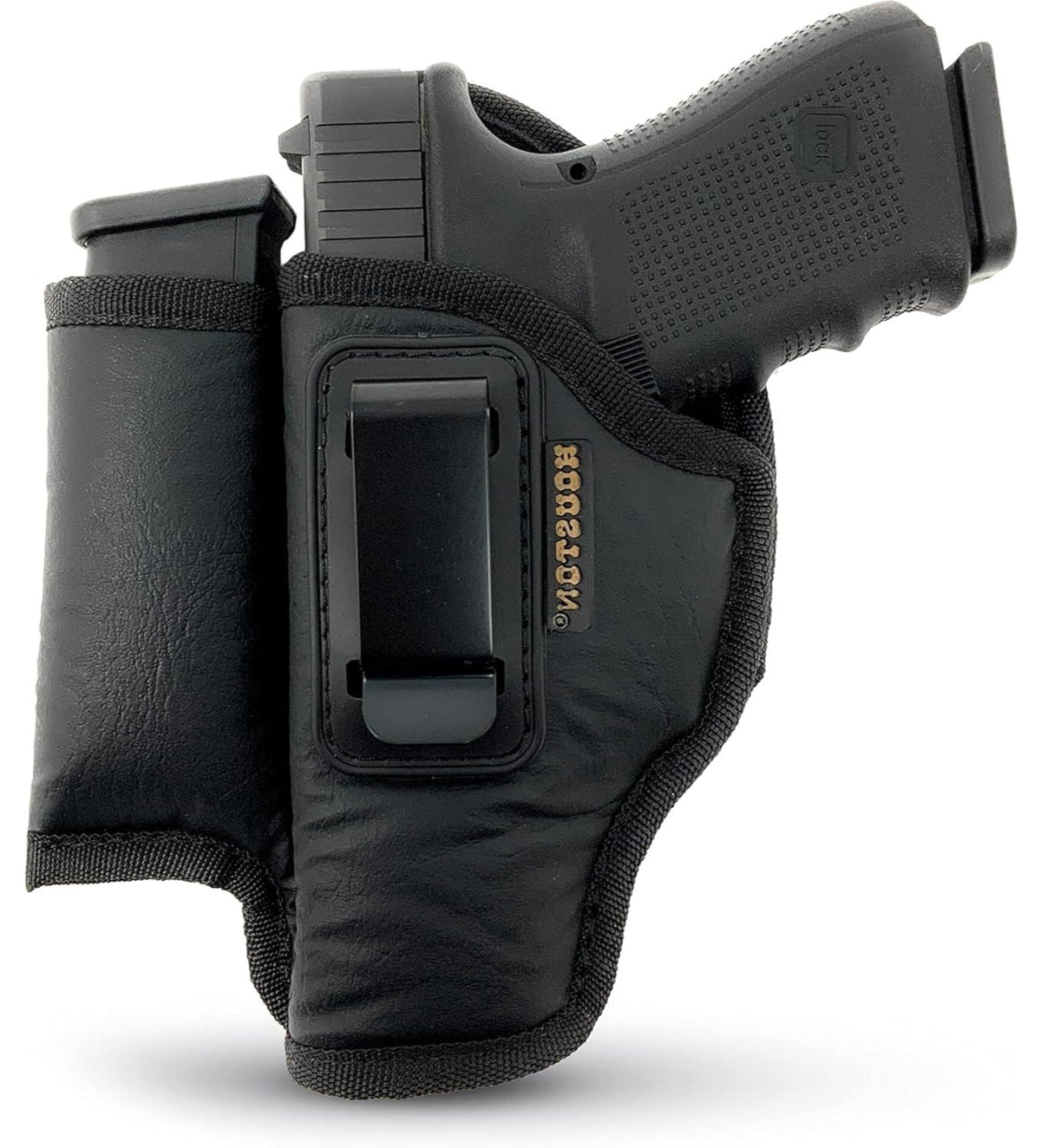 Eco-Leather IWB Holster with Mag Holder – Suede-Lined, Metal Clip, Right & Left Hand
