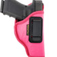 Pink Eco-Leather IWB Holster – Suede-Lined, Metal Clip, Pistols & Revolvers, Right & Left Hand