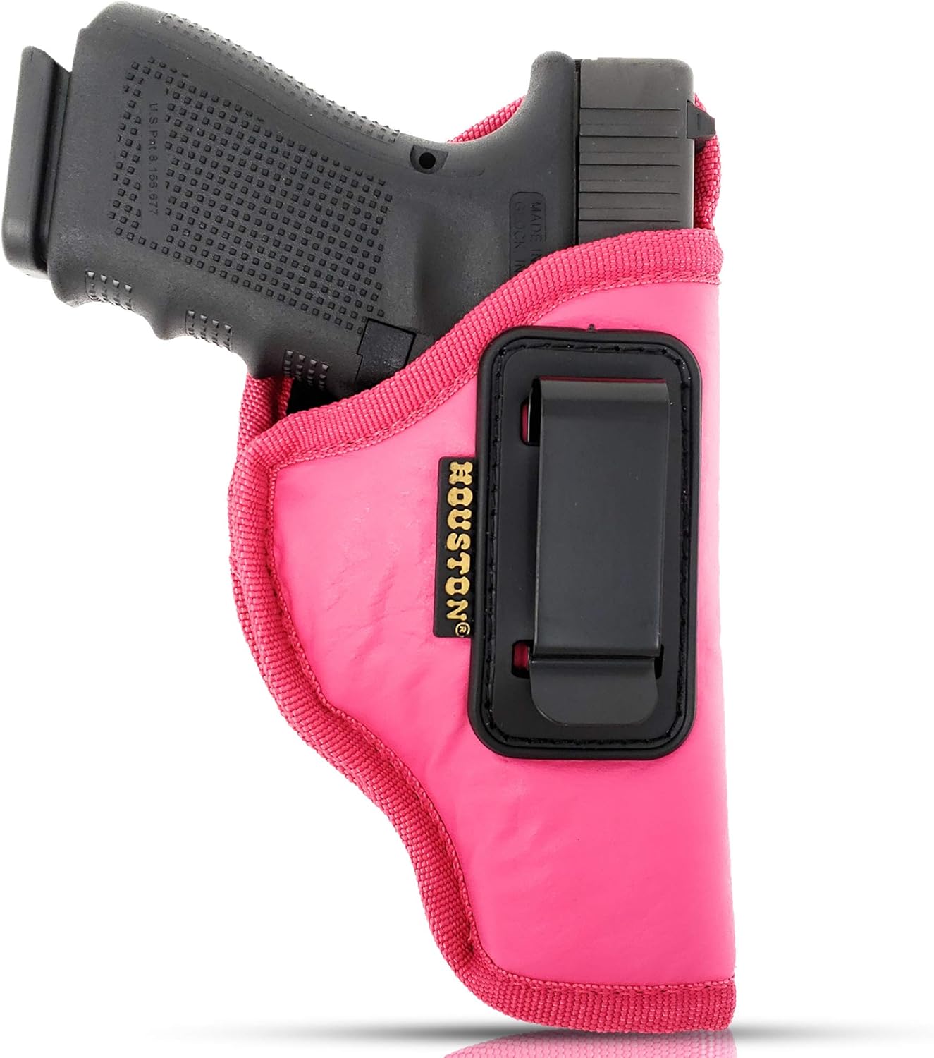 Pink Eco-Leather IWB Holster – Suede-Lined, Metal Clip, Pistols & Revolvers, Right & Left Hand