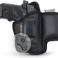Eco-Leather IWB Holster with Mag Holder & Laser – Suede-Lined, Metal Clip, Right & Left Hand