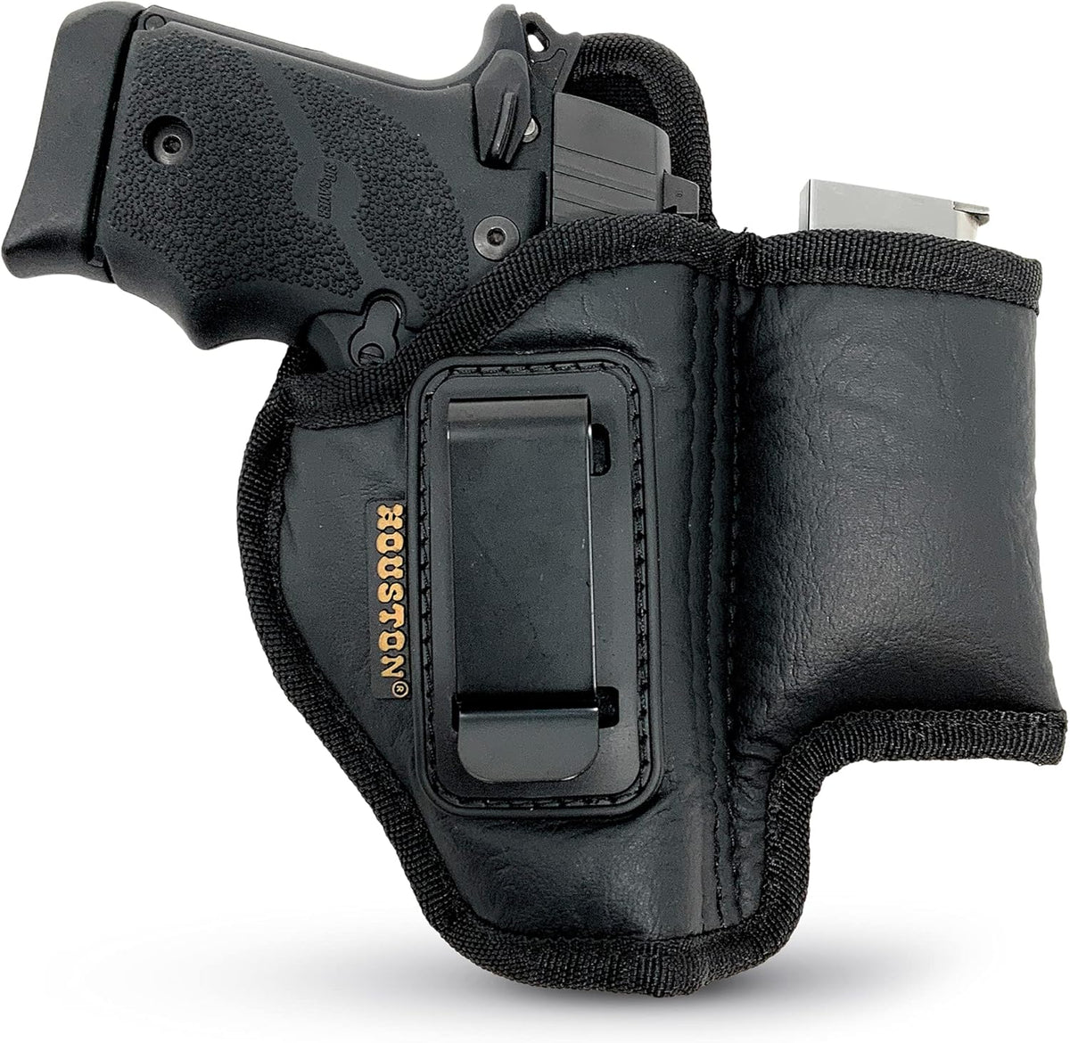 Eco-Leather IWB Holster with Mag Holder – Suede-Lined, Metal Clip, Right & Left Hand