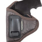 Brown Eco-Leather IWB Holster – Suede-Lined, Metal Clip, Pistols & Revolvers, Right & Left Hand