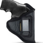 IWB Concealed Carry Holster – Eco Leather BLACK Gun Holster with Metal Clip for Glock, S&W & More