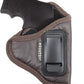 Brown Eco-Leather IWB Holster – Suede-Lined, Metal Clip, Pistols & Revolvers, Right & Left Hand