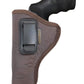 Brown Eco-Leather IWB Holster – Suede-Lined, Metal Clip, Pistols & Revolvers, Right & Left Hand