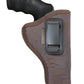 Brown Eco-Leather IWB Holster – Suede-Lined, Metal Clip, Pistols & Revolvers, Right & Left Hand