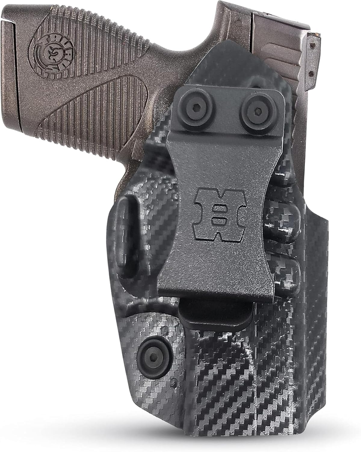 Carbon Fiber KYDEX IWB Holster – Right Hand | Suede-Lined, Adjustable Retention | 90+ Gun Models