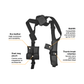 Eco-Leather Shoulder Holster with Mag Holder – Vertical Concealed Carry
