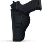 IWB Concealed Carry Holster – Eco Leather BLACK Gun Holster with Metal Clip for Glock, S&W & More