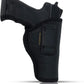 IWB Concealed Carry Holster – Eco Leather BLACK Gun Holster with Metal Clip for Glock, S&W & More