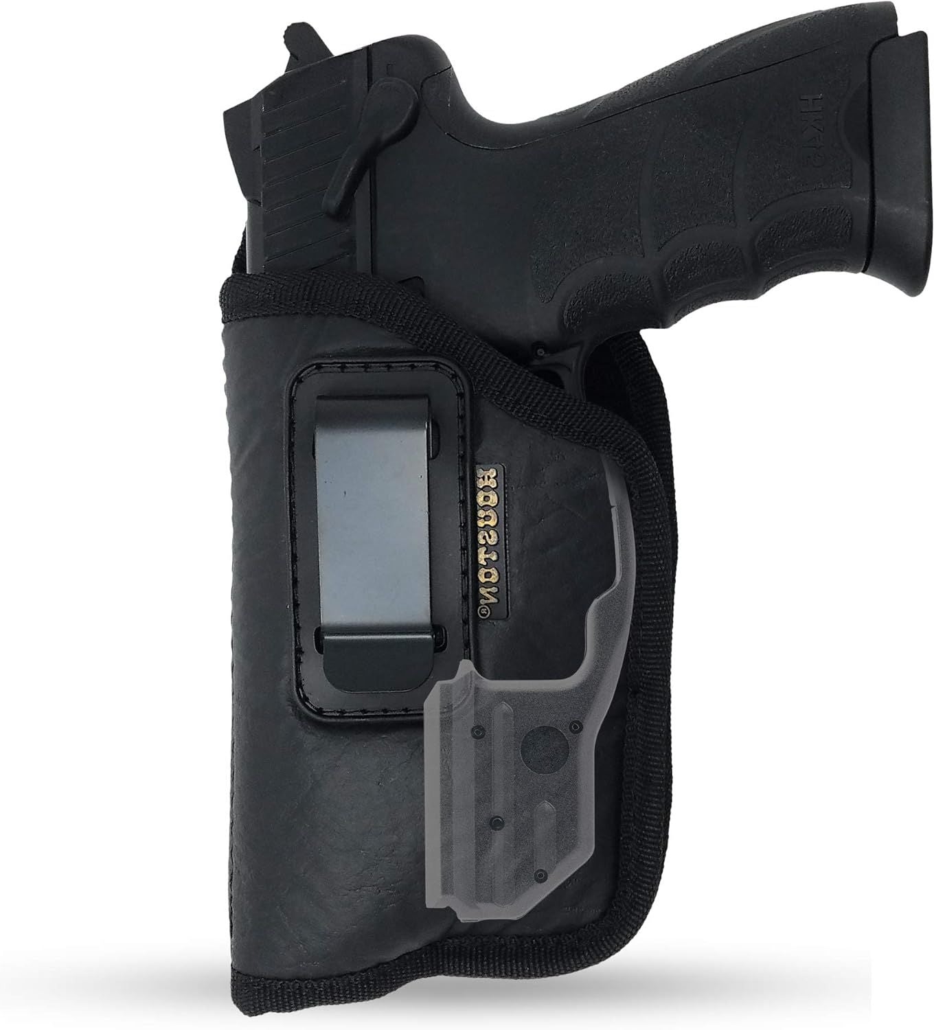 Eco-Leather IWB Holster with Laser – Suede-Lined, Metal Clip, Right & Left Hand
