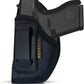 IWB Concealed Carry Holster – Eco Leather BLACK Gun Holster with Metal Clip for Glock, S&W & More