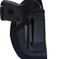 IWB Concealed Carry Holster – Eco Leather BLACK Gun Holster with Metal Clip for Glock, S&W & More