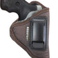 Brown Eco-Leather IWB Holster – Suede-Lined, Metal Clip, Pistols & Revolvers, Right & Left Hand