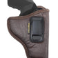 Brown Eco-Leather IWB Holster – Suede-Lined, Metal Clip, Pistols & Revolvers, Right & Left Hand