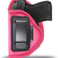 Pink Eco-Leather IWB Holster – Suede-Lined, Metal Clip, Pistols & Revolvers, Right & Left Hand