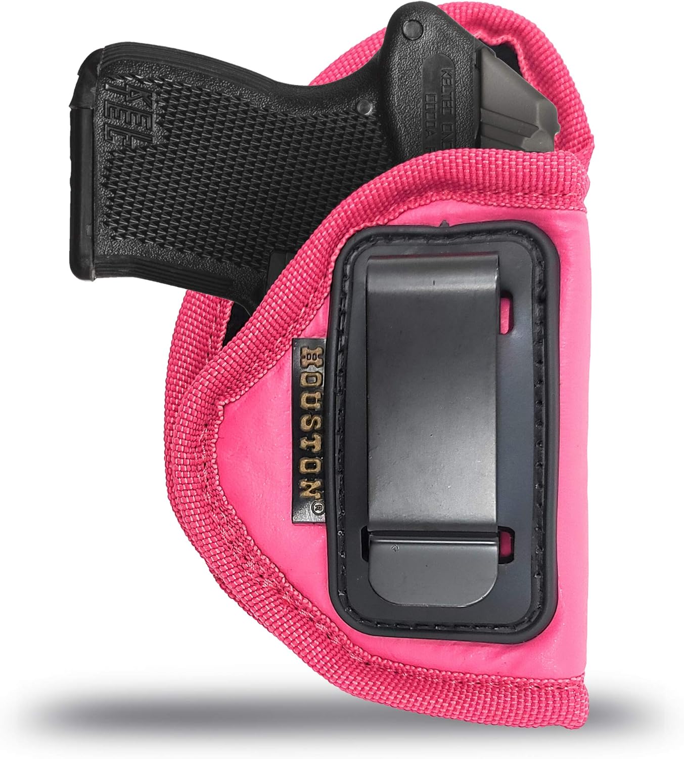 Pink Eco-Leather IWB Holster – Suede-Lined, Metal Clip, Pistols & Revolvers, Right & Left Hand
