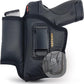 Eco-Leather IWB Holster with Mag Holder & Laser – Suede-Lined, Metal Clip, Right & Left Hand