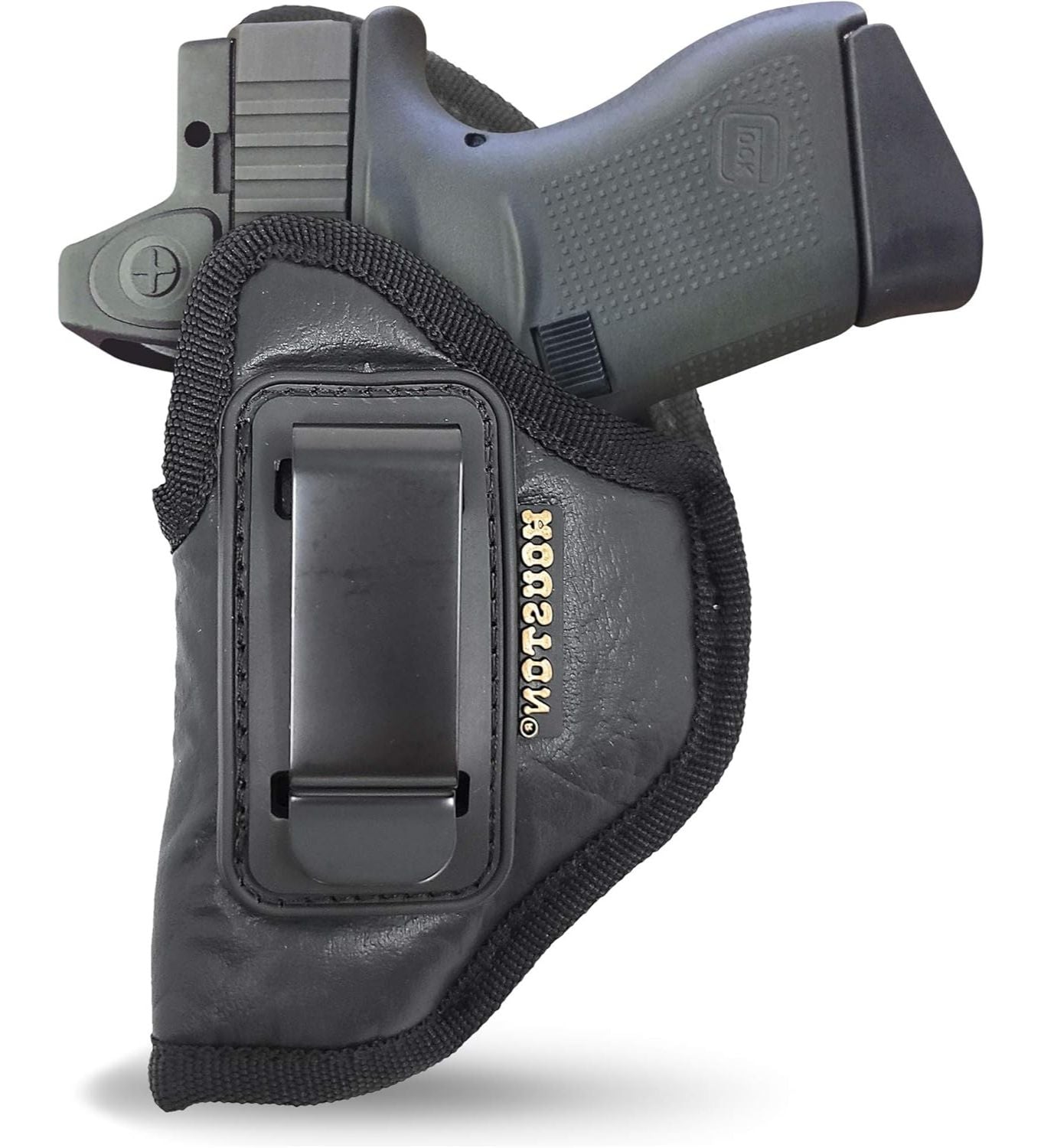 IWB Optics-Ready Holsters - Eco Leather Concealed Carry with Metal Clip