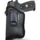 Eco-Leather Optic Cut IWB Holster with Laser – Suede-Lined, Metal Clip, Right & Left Hand