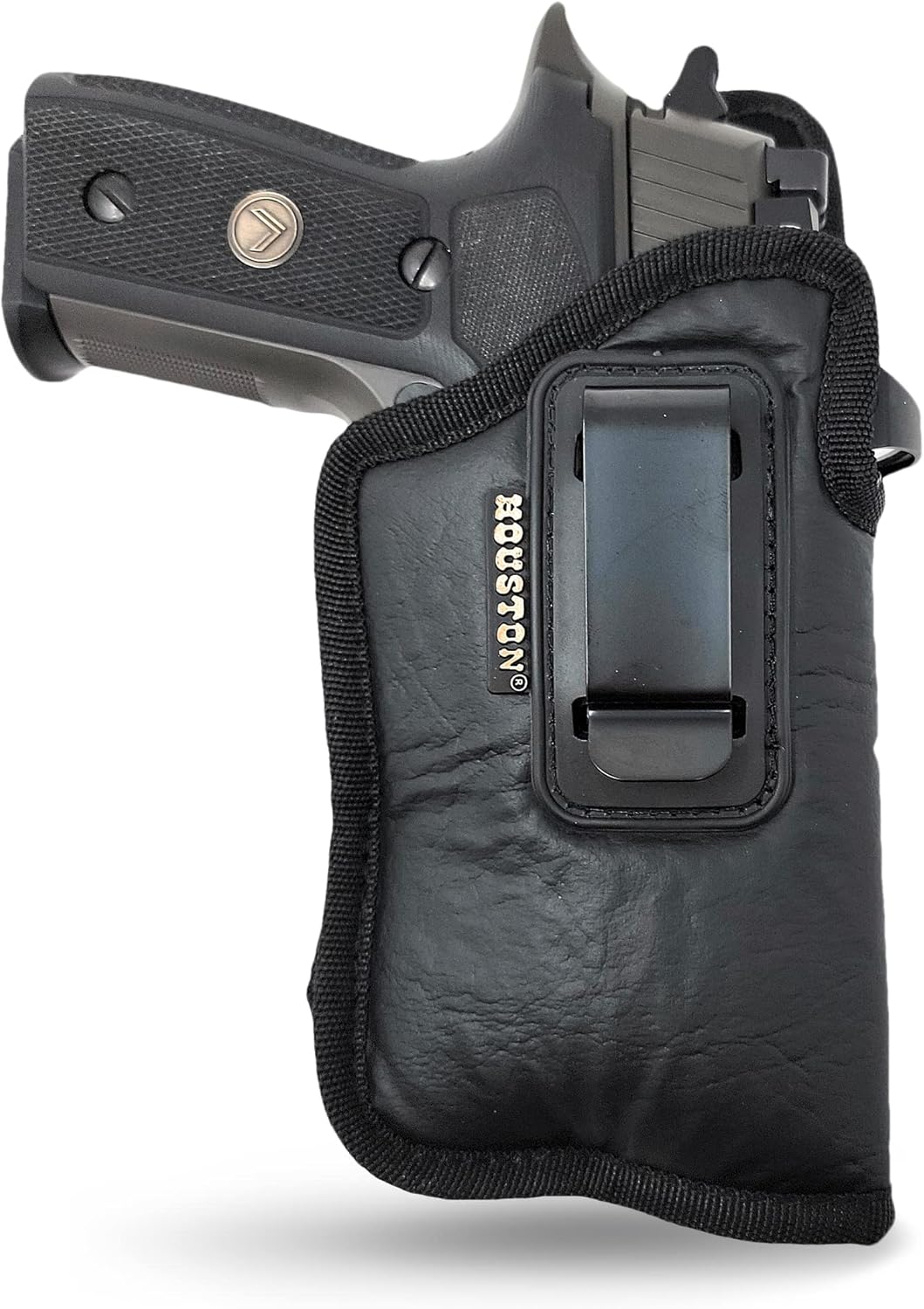 Eco-Leather Optic Cut IWB Holster with Laser – Suede-Lined, Metal Clip, Right & Left Hand