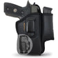 Eco-Leather IWB Holster with Mag Holder & Laser – Suede-Lined, Metal Clip, Right & Left Hand