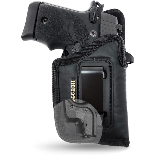 Eco-Leather Optic Cut IWB Holster with Laser – Suede-Lined, Metal Clip, Right & Left Hand