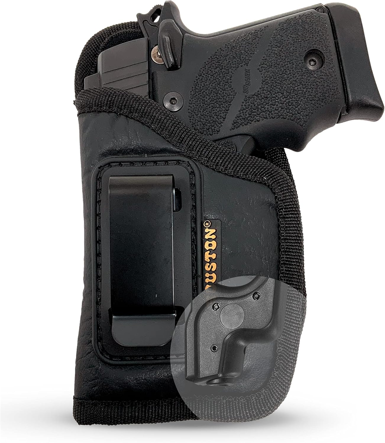 Eco-Leather IWB Holster with Laser – Suede-Lined, Metal Clip, Right & Left Hand