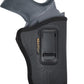 IWB Concealed Carry Holster – Eco Leather BLACK Gun Holster with Metal Clip for Glock, S&W & More